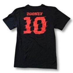 Nike Black Manchester United Rooney 10 Shirt Size S 