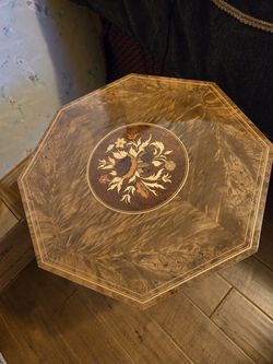 Antique musical side table