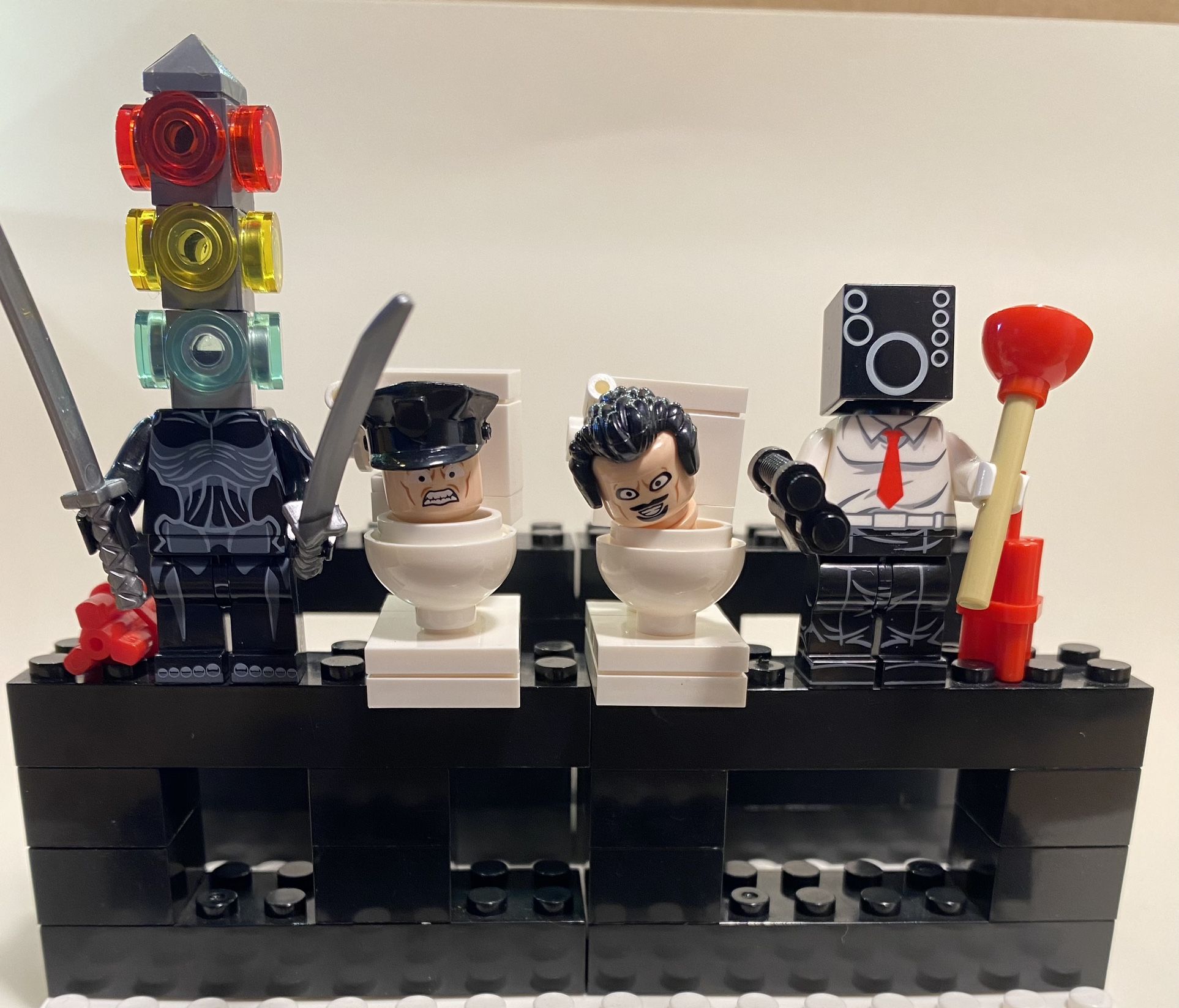 Skibidi Toilet Man And Titans Play Set Custom Lego Minifigures Collectibles
