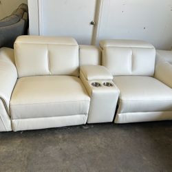 Leather Loveseat 