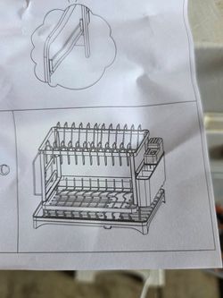 Black 2 Tiered Dishrack