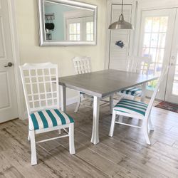Beach Style Dining Kitchen Table With Chairs 42 X 60 