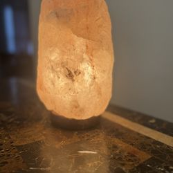 Marble Console Table + Lamp