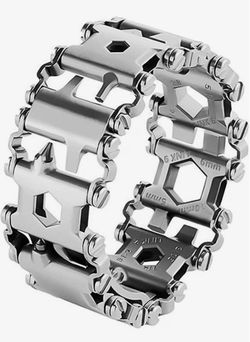 Multitool Bracelet 29 in 1, 22cm Stainless Steel, Outdoor Travel Men Watch Strap, Trend Bracelet with A Pry Tool