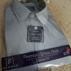 Men's Stretch Collar Wrinkle Resistant 