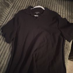 Cotton On short sleeve knit polo in black Men Size XL