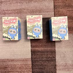 POP MART LABUBU The Monsters Exciting Macaron Plush Dolls Toy Figures Keychain 