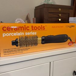 *OPEN BOX* CONAIRPRO Ceramic Tools Porcelain Series 1 1/4” Hot Air Brush