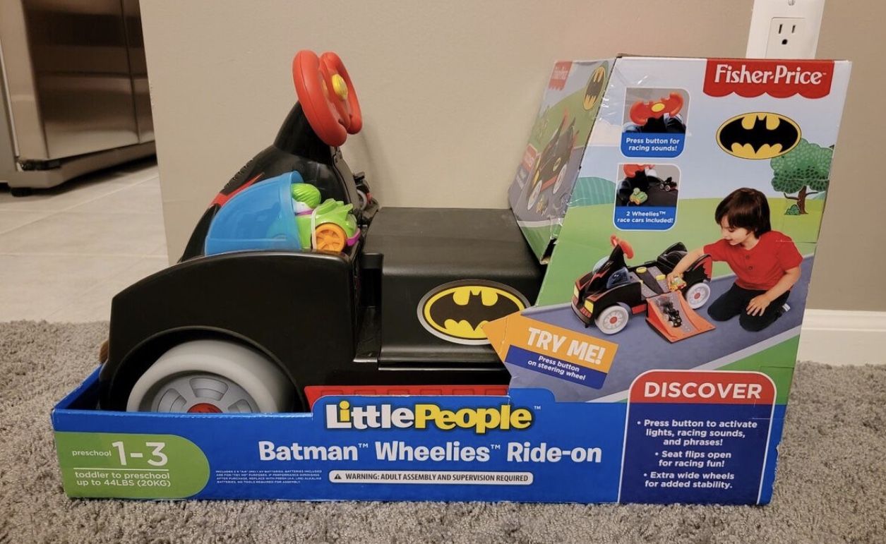 New Fisher-Price Little People Batman Wheelies Ride-On