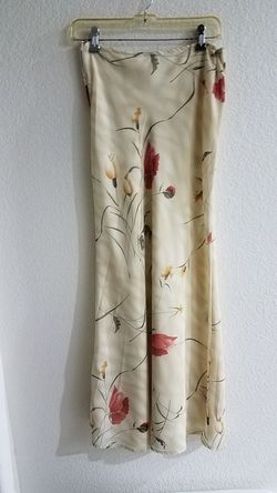 Troika Long Flowered Yellow, Peach, and Green Skirt. Size Medium. Serious buyers only.