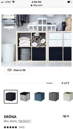 DRÖNA box, black, 13x15x13 - IKEA