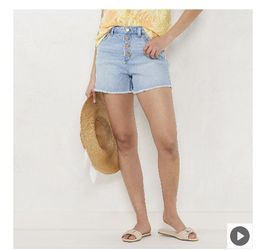 Lauren Conrad Women's High Rise Cut Off Shorts