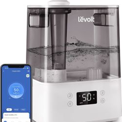 LEVOIT Humidifiers for Bedroom Large Room Home, (6L) Cool Mist Top Fill Essential Oil Diffuser for Baby & Plants, Smart App & Voice Control, Rapid Hum