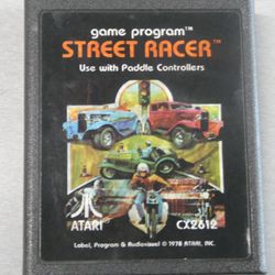 Street Racer Atari 2 Game Program Cartridge Manual CX2612