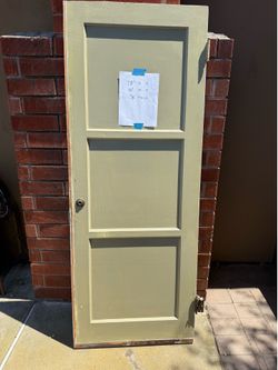 1950s era 3-panel solid wood doors