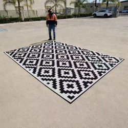NEW 9x12 Feet XL Size Waterproof Camping Patio Deck Floor Mat RV Beach Park Carpet Area Rug Foldable With Carrying Bag 