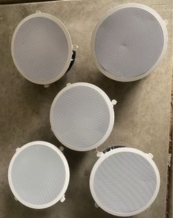 5 Yamaha NS-IW360C 2-Way 8" Ceiling speakers with Built In crossovers