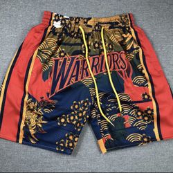 Warriors Just Don Shorts Size Medium-XL