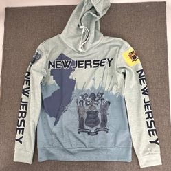New Jersey Hooded Sweater Long Sleeve Medium The Great Seal Of The State‎ of NJ