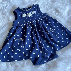 Little Me Polka Dot Bodysuit Dress *6 Months