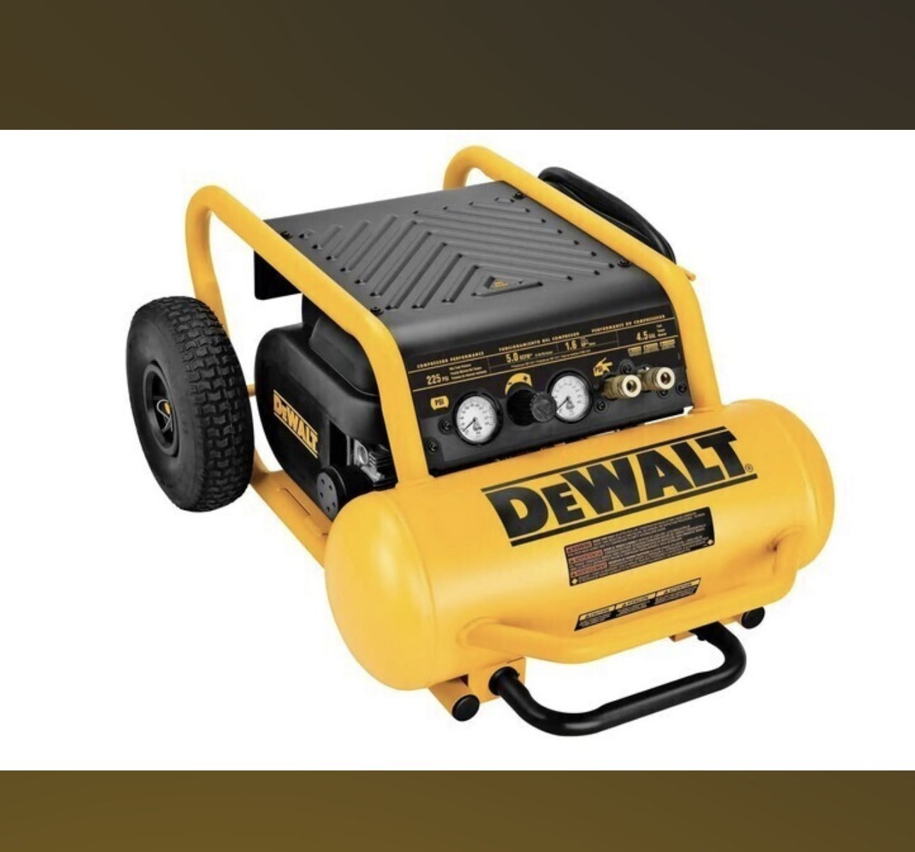 DEWALT 4.5 GAL. PORTABLE ELECTRIC AIR COMPRESSOR