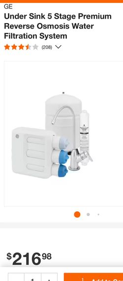 GE Under Sink Reverse Osmosis 