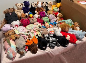 TY Beanie Babies Plush Lot of 43 Assorted Stuffed Animals
