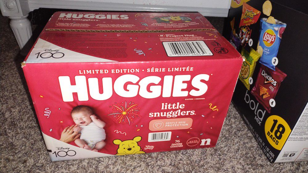 Brand NEW Box Of New Born Diapers 