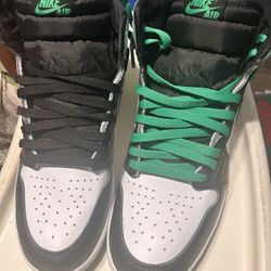 Lucky Green Jordan 1's