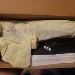 Vans Black Leather Slip On Shoes Women