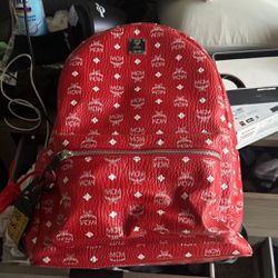 MCM Red Backpack 