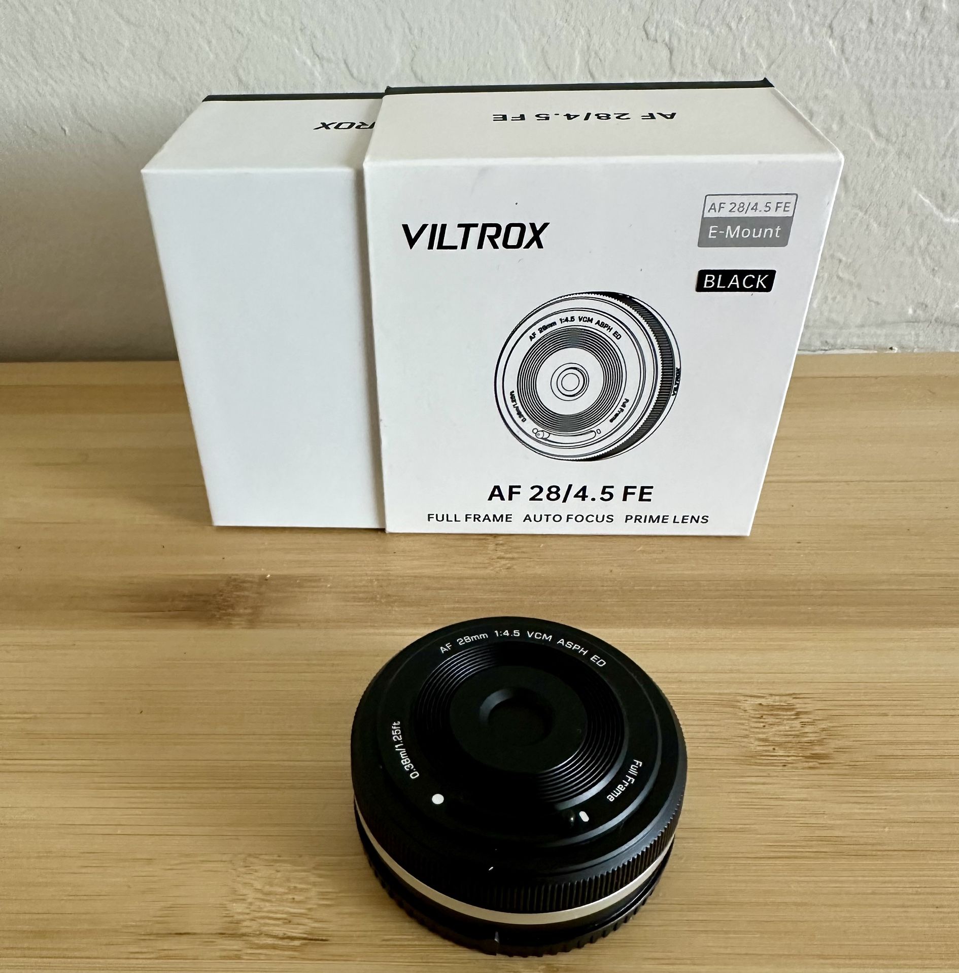 VILTROX 28mm F4.5 Pancake Lens for Sony E - Auto Focus Ultra-Thin Prime Wide Angle Full Frame Lens