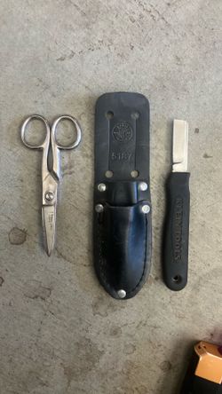 KLEIN TOOLS scissor and blade  with belt pouch