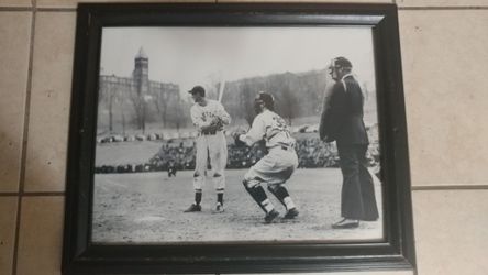 Ted Williams 18x22 framed at bat photo
