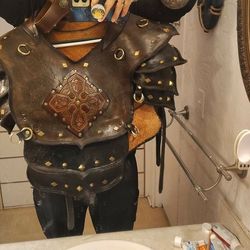 Viking Leather Shoulder Armor 