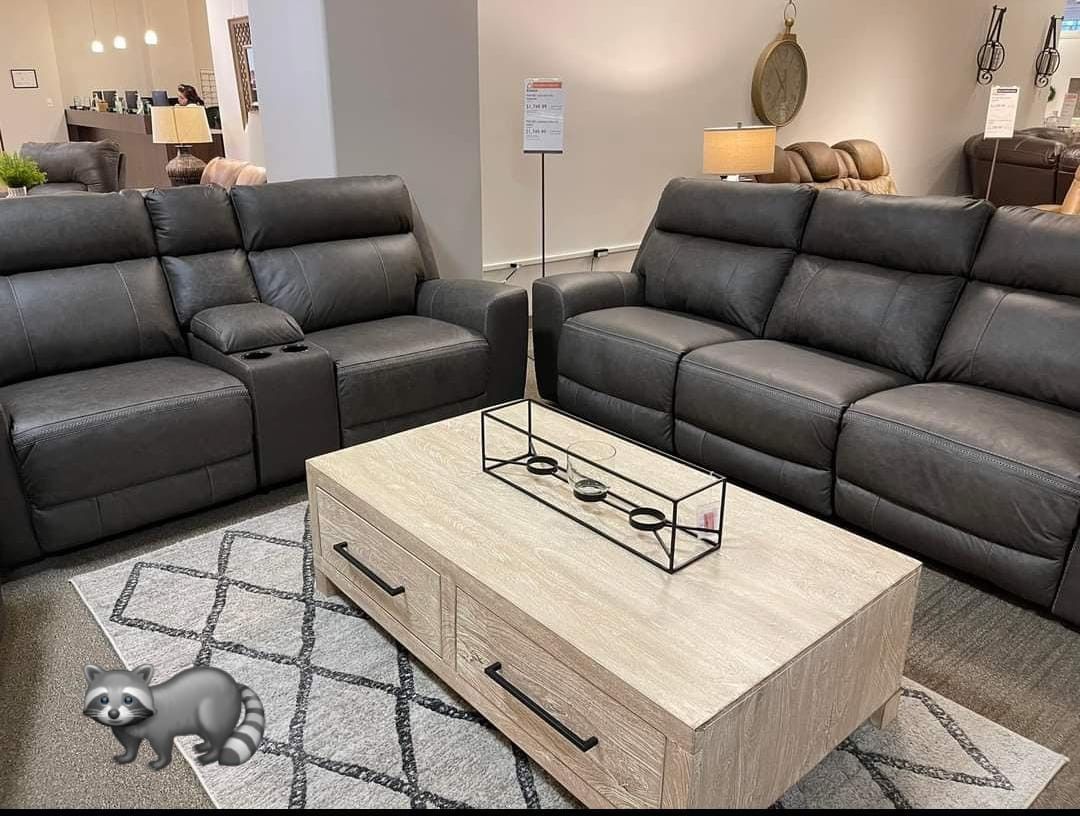 Roman Power Reclining Sofa, Loveseat Finance and Delivery Available