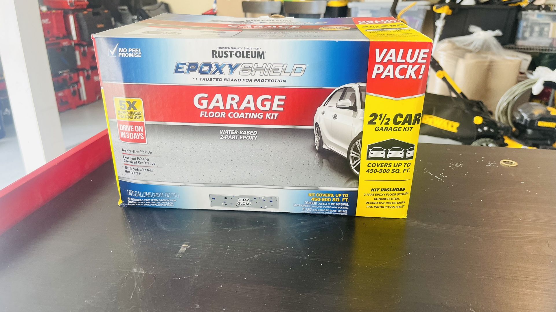 Garage Floor Coating For 2. 1/2 Parking Spot