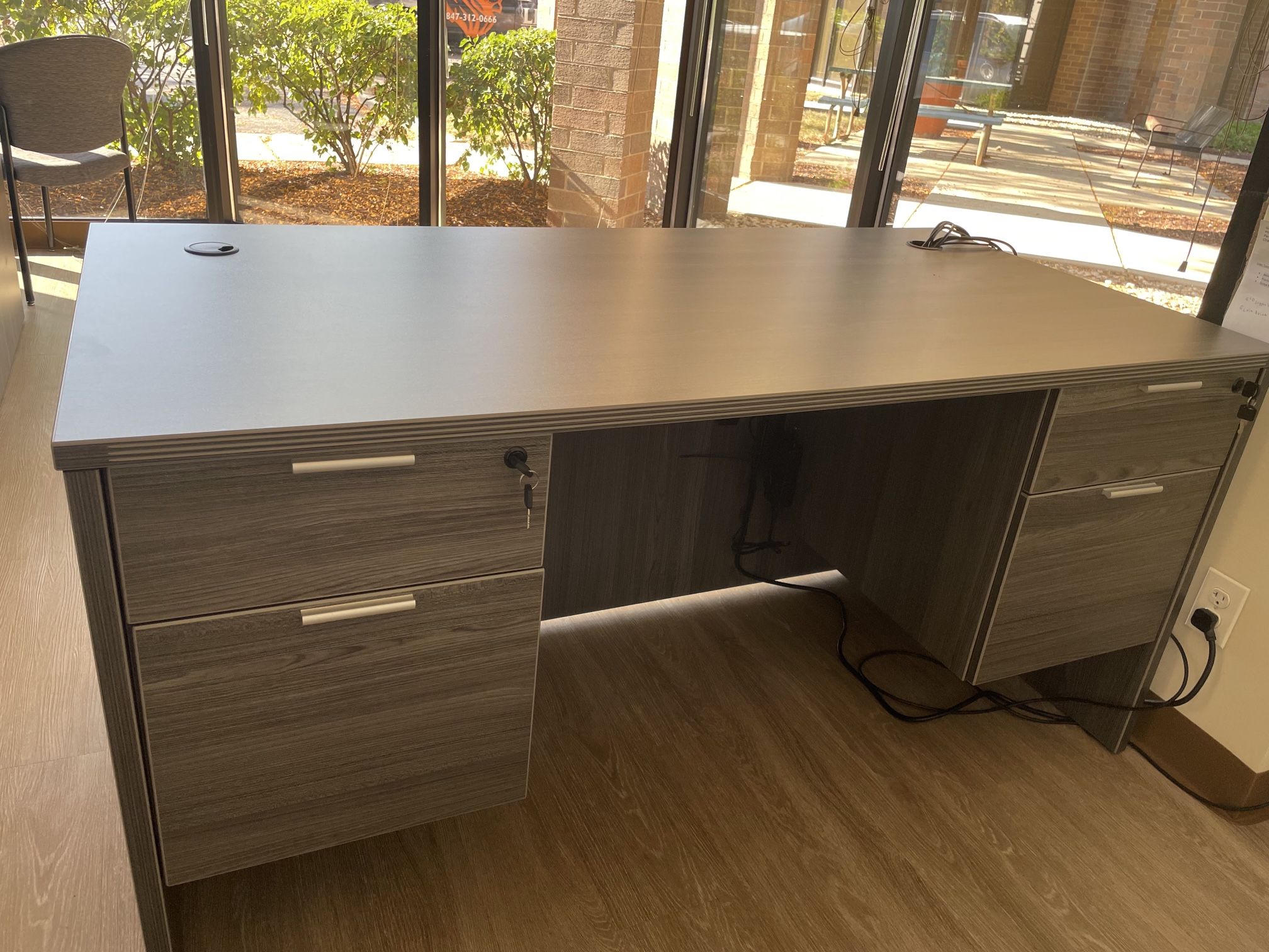 Executive Desk - Gray Wood Finish - $250 Each (OBO) We have 6 Desks