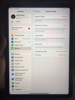 Apple iPad a16 cellular & WiFi like new