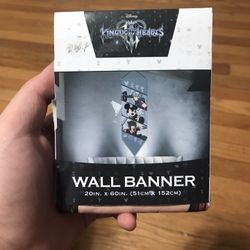 Disney Anime Rare Mickey Mouse Kingdom Hearts 1 2 3 Wall Banner