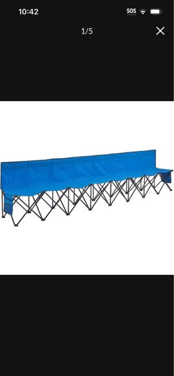 8 Seats Portable Folding Bench For Camping Bench Chairs with Backrest