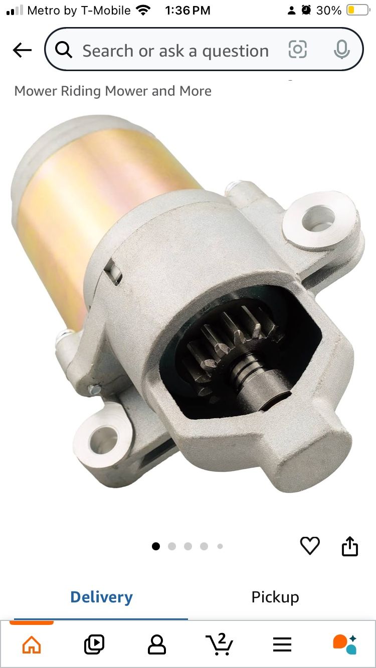 Ruma Electric Starter Motor 751P12207A for MTD Craftsman (contact info removed)7 (contact info removed)7 4P90 Engine Lawn Mower Riding Mower and More