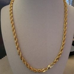 18 Kt. Gold Plated French Rope Chain 