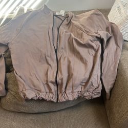 Legging Set Stretchy Jacket And Wide Leg Pants With Side Pockets 