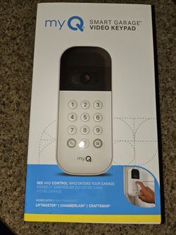 New myQ Smart Garage Door Video Keypad with Wide-Angle Camera, Customizable PIN Codes, and Smartphone Control – Take Charge of Your Garage Access – Wo