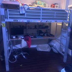 Full bunk Bed Plus Desk 