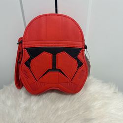 Loungefly red stormtrooper bag.