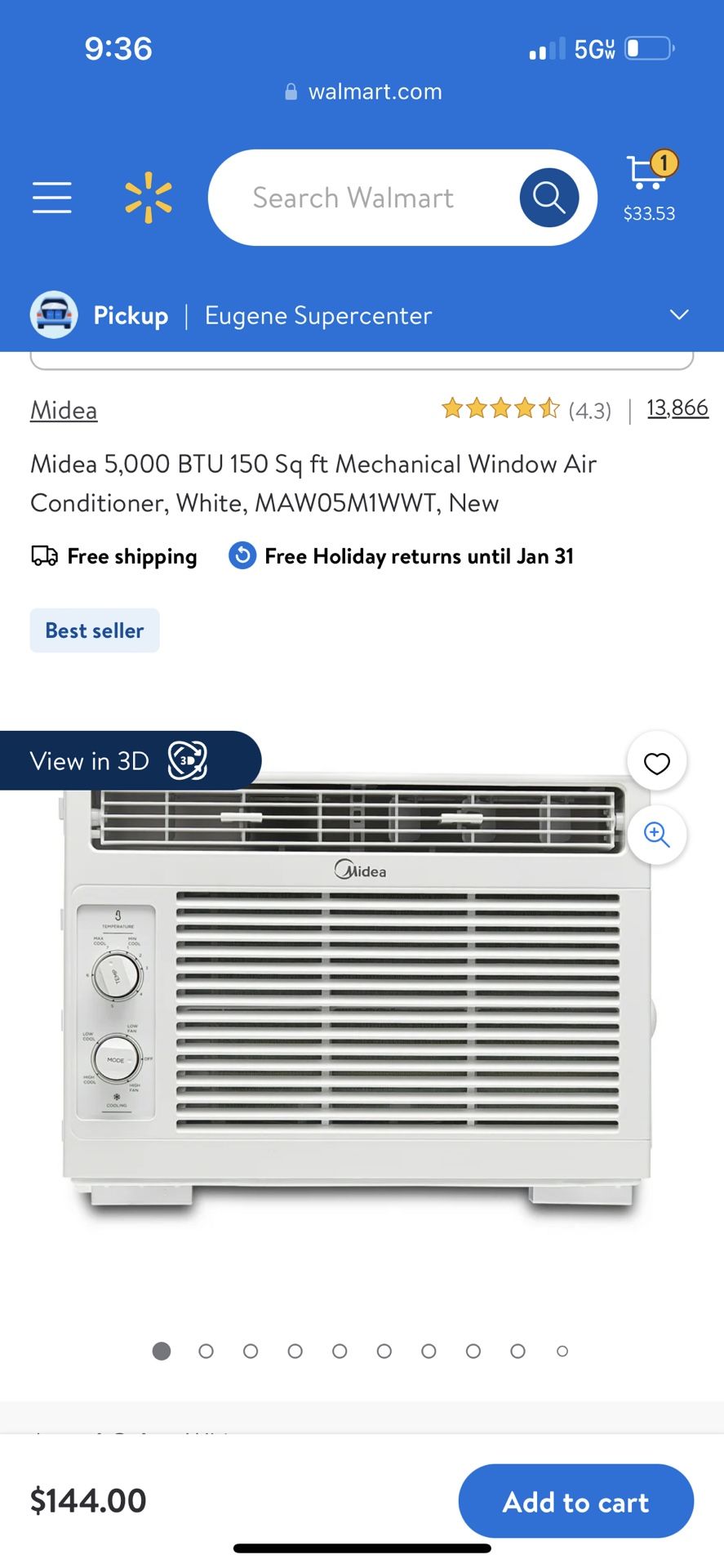 Midea Window AC Unit