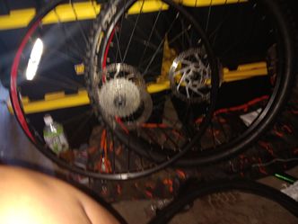 Mountain Bike Wheelset with Cassette and Rotor
