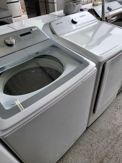 Samsung Washer And Dryer Glass Top Load Set Large Capacity